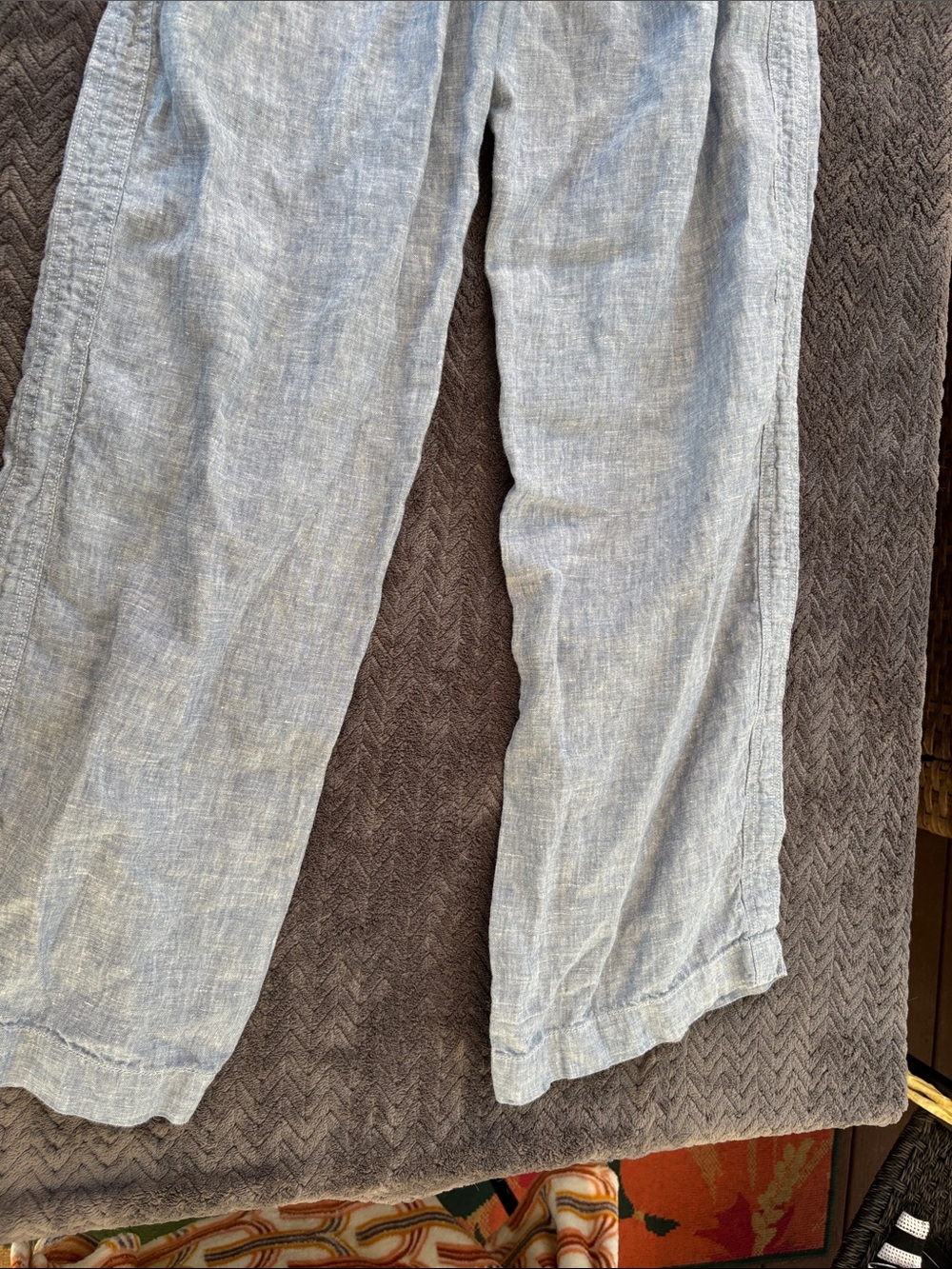 Athleta Light Blue Wide-Leg Linen Blend Pants - Picture 8 of 12
